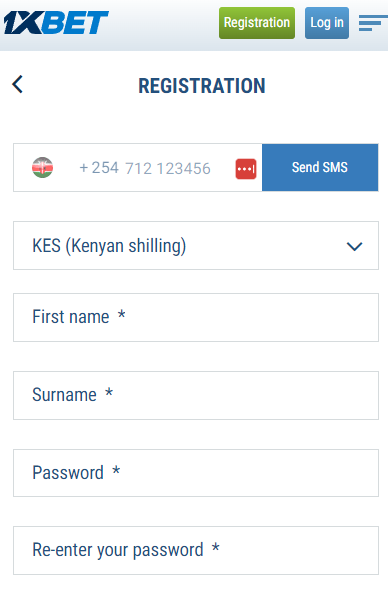 1xBet Kenya Registration